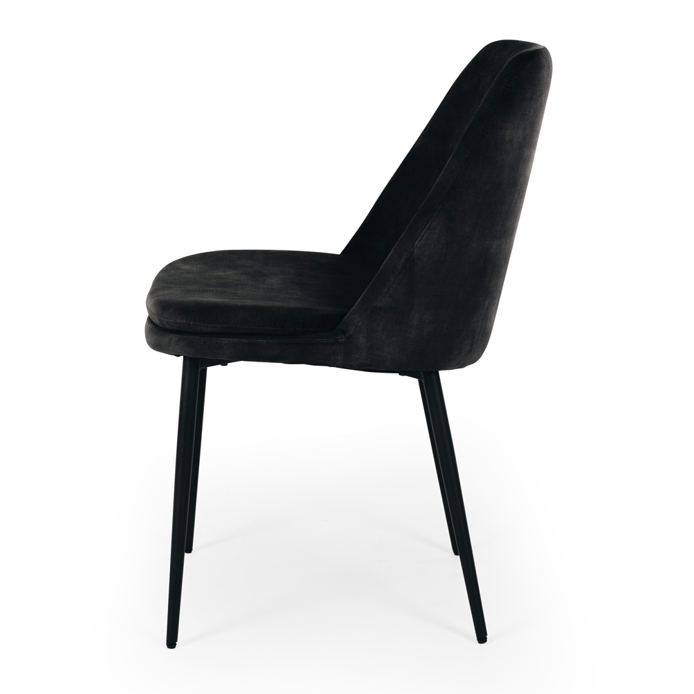 Mia Dining Chair - Anthracite Velvet